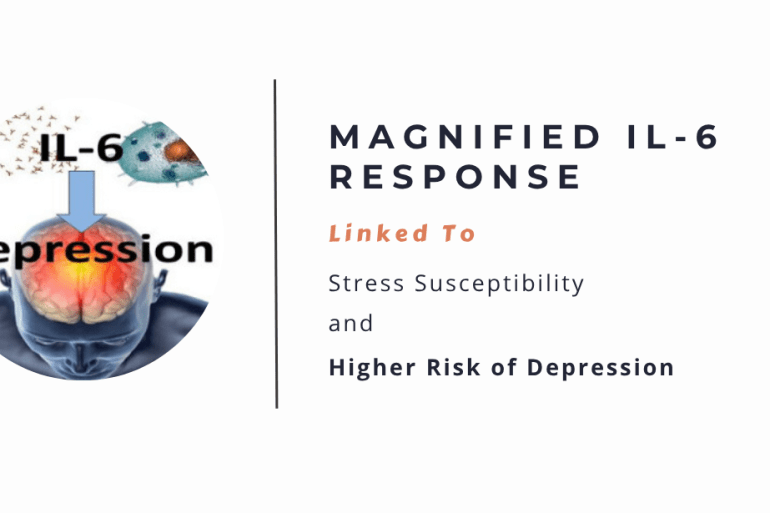 magnified il-6 response stress risk depression